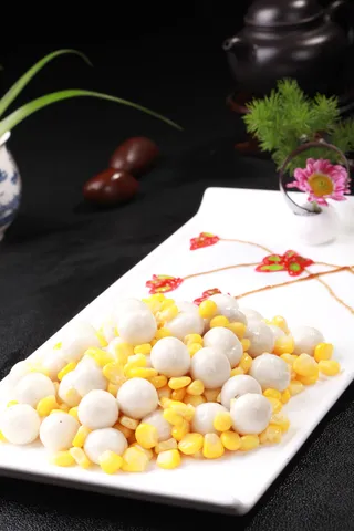 玉米粒炒元宵 (2)