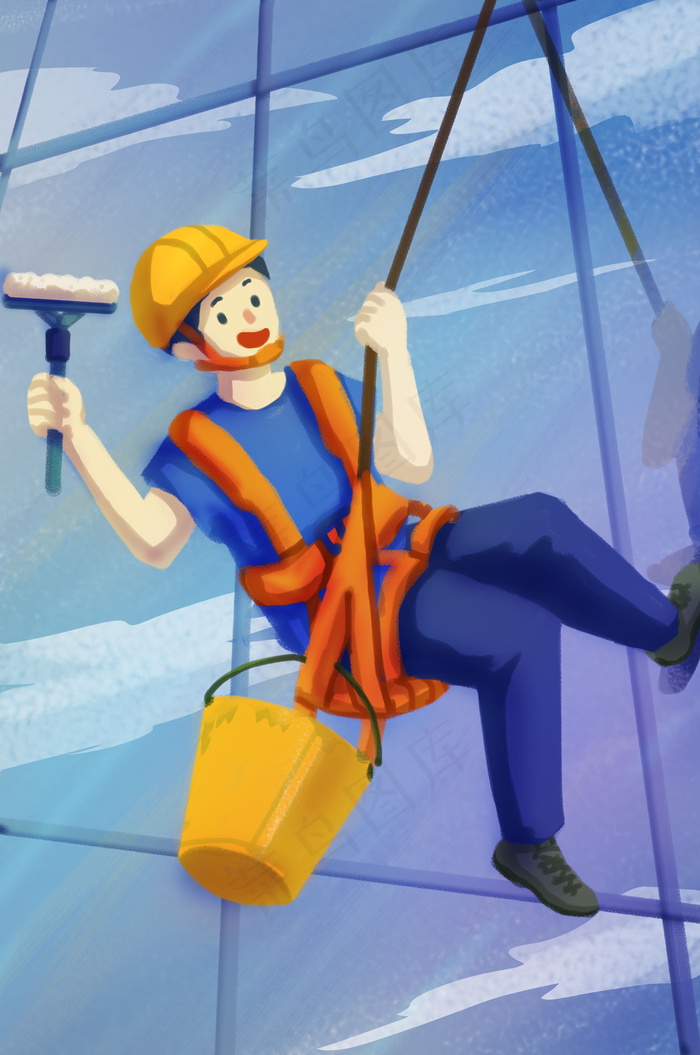 五一劳动节插画 