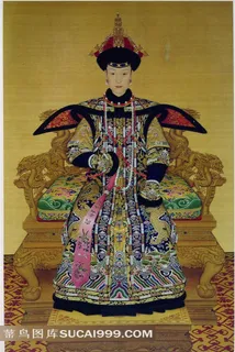 清乾隆帝之孝贤纯皇后朝服画像 清乾隆帝之孝贤纯皇后朝服画像