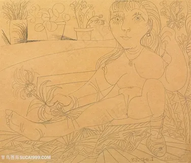 毕加索唯美线描女性场景图 毕加索唯美线描女性场景图