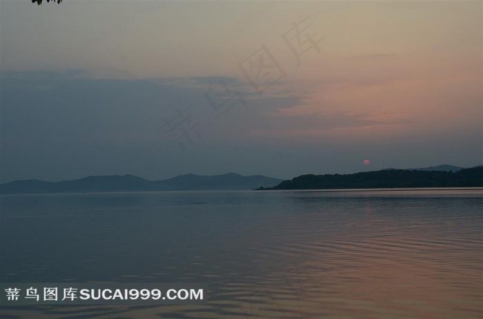 江苏太湖夕照风景