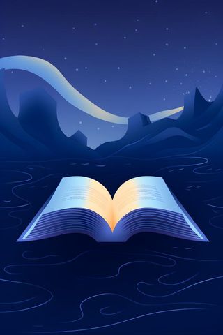书籍简约发光蓝色背景