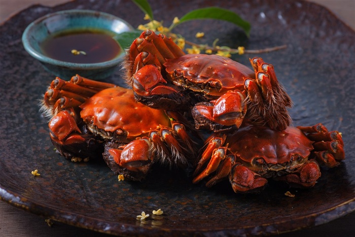 大闸蟹膏蟹美食图片