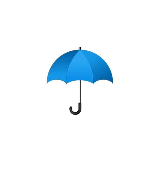 雨伞蓝色卡通