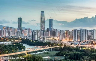 华灯璀璨城市夜景高楼大厦