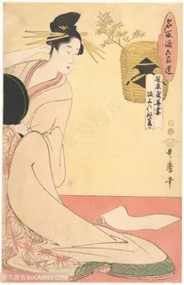 喜多川歌磨唯美日系美女艺术挂画 喜多川歌磨唯美日系美女艺术挂画