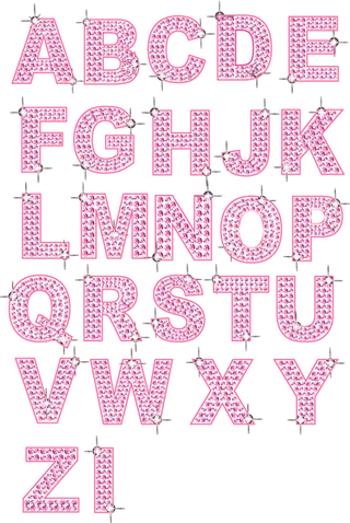 英语字母情人节素材