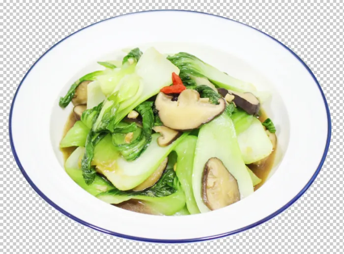 香菇青菜免扣素材psd模版下载