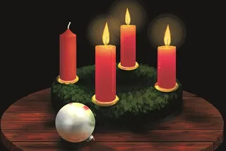 蜡烛圣诞节背景素材
