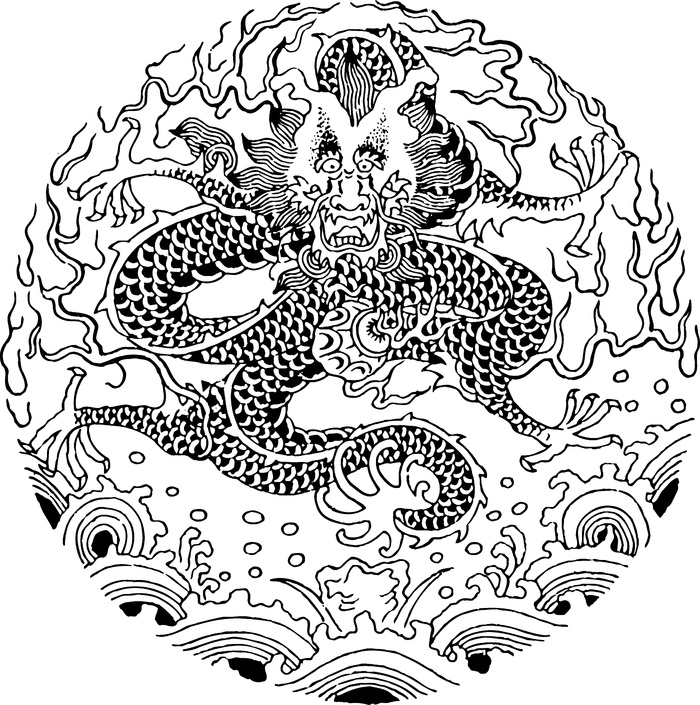 古色古香古典古风花纹边框纹路矢量图图腾龙cdr矢量模版下载