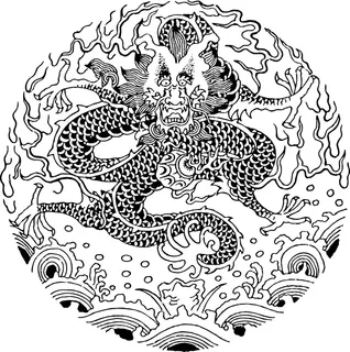 古色古香古典古风花纹边框纹路矢量图图腾龙