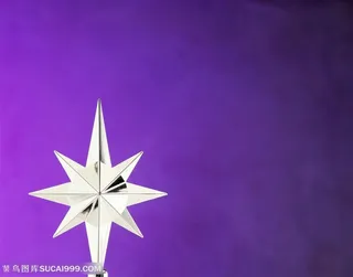 圣诞气息-银色的星形