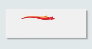 彩带红色黄色矢量