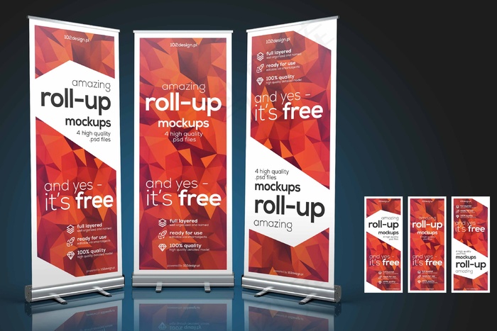 易拉宝样机 易拉宝效果图