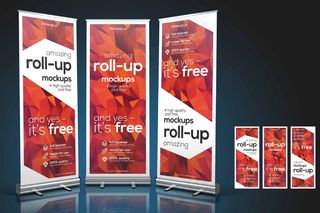 易拉宝样机 易拉宝效果图