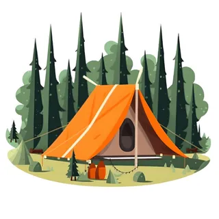 野外露营帐篷免抠