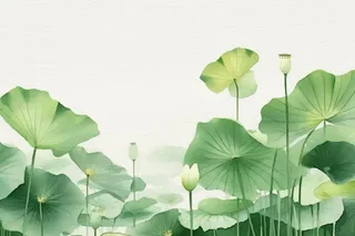 简约水墨绿色国风背景