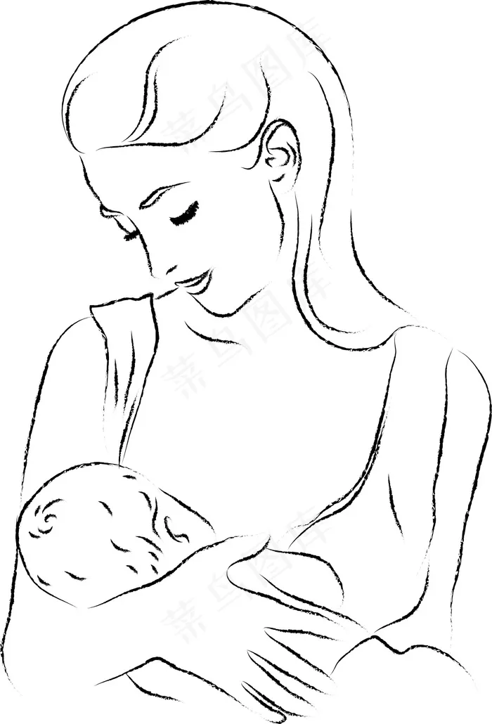 哺乳简笔画图片