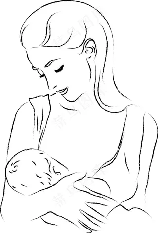 哺乳简笔画图片