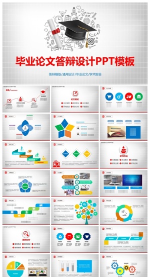毕业论文答辩设计PPT模板预览图