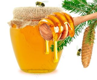 美味的蜂蜜与蜂蜜棒高清图片