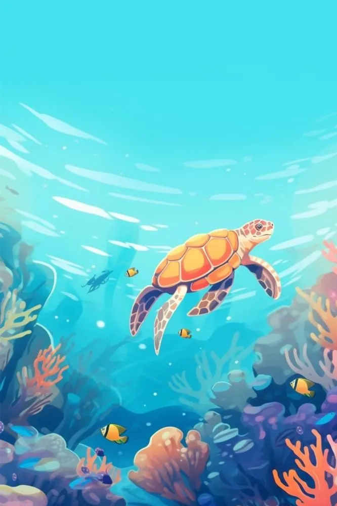 海洋馆海底世界动物蓝色海报背景