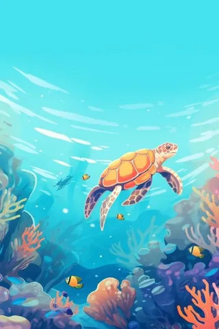 海洋馆海底世界动物蓝色海报背景