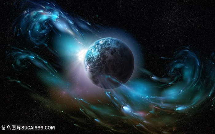 彩色玄幻的星空风景图片