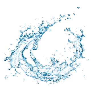 喷溅旋涡透明蓝色睡搭配素材