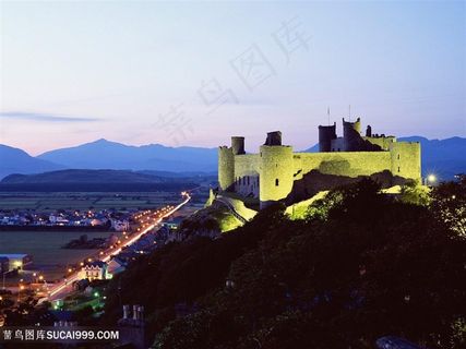 城堡建筑风景画壁纸