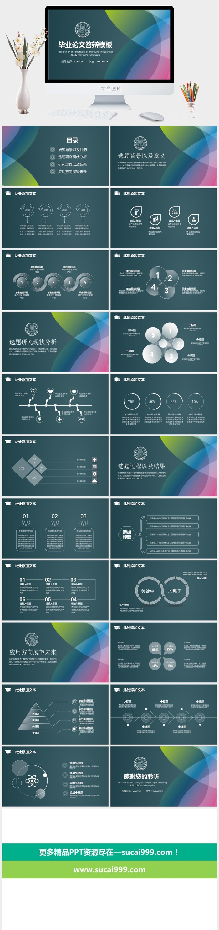 毕业答辩通用PPT模板
