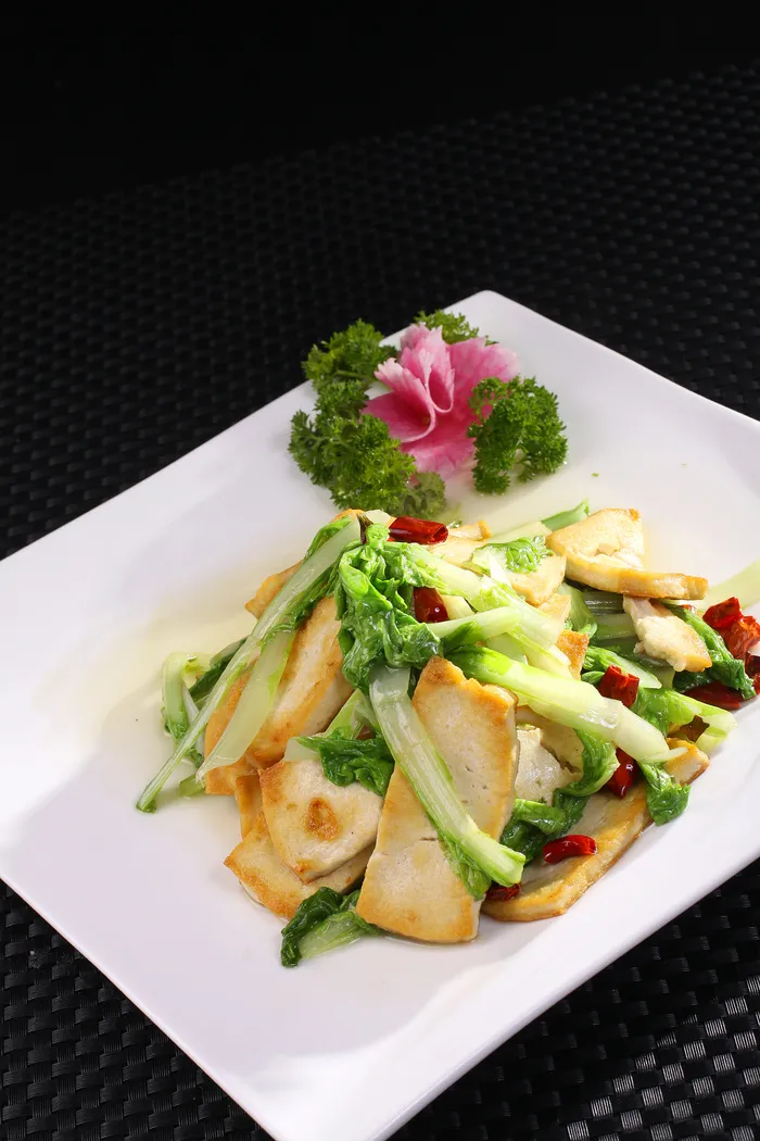 奶白菜煎豆腐