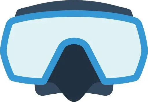 PNG呼吸管潜水面罩免抠(880x610)