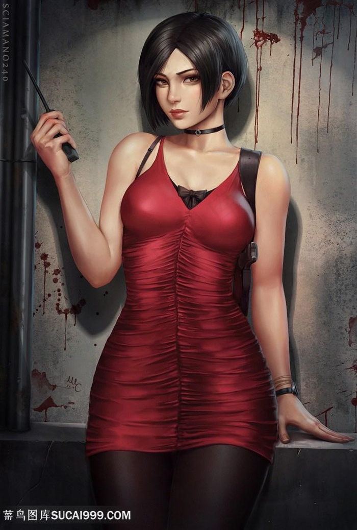 性感短发美少女卡通图片