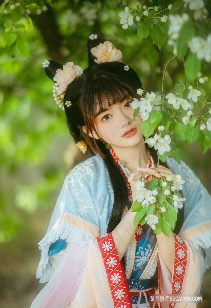 高清清纯可爱的古装少女图片素材