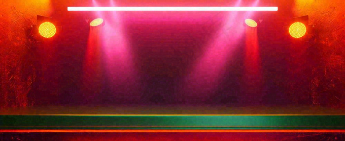 红色渐变灯光舞台质感背景