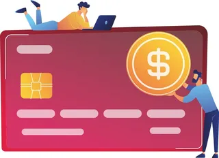 人物场景矢量插画/扁平风/蓝色