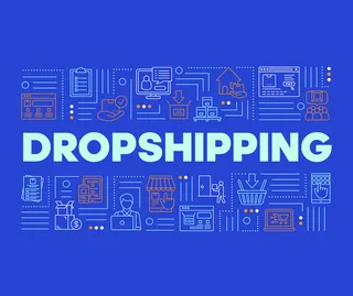 蓝色矢量服务流程素材