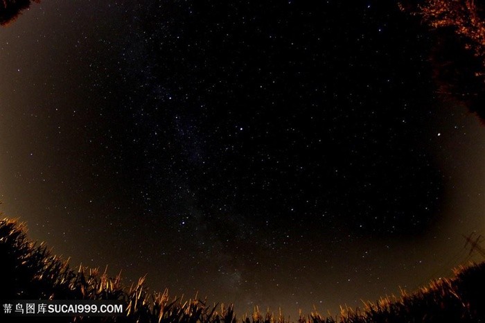 夜晚星空景色高清图片
