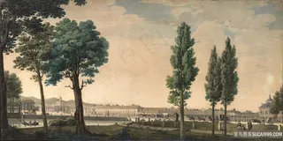 水彩树唯美风景画