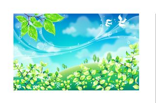 欢迎春天到花开风景