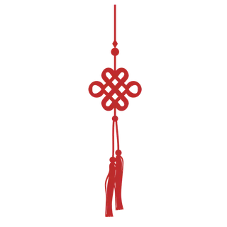 红色平安结中国结免扣素材