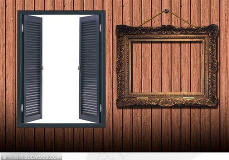 相框边框-木条上的相框