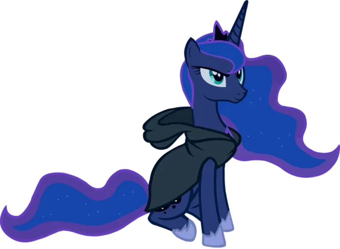 紫色小马卡通人物简笔