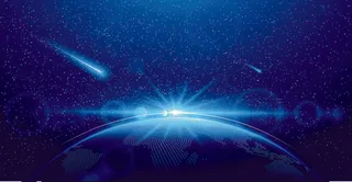 蓝色宇宙科技背景图