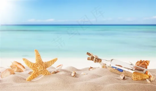 海景沙滩海星漂流瓶风景图片 海景沙滩海星漂流瓶风景图片