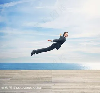 职场系列 - 自由飞翔的职场男子职场人物