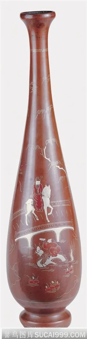传统工艺品-精美的青铜花瓶 传统工艺品-精美的青铜花瓶