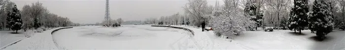 营口镜湖春雪