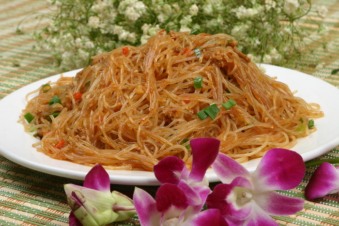 烫白菜炒肉沫
